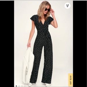 Lulus black and white jumpsuit